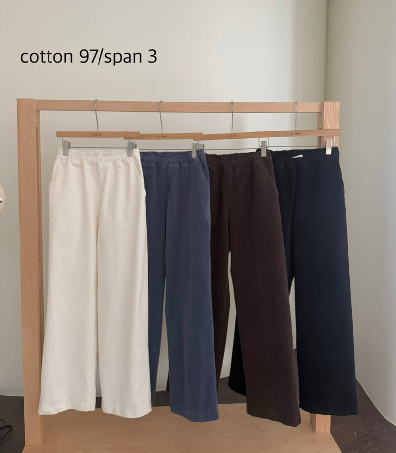 Hiyann - Korean Women Fashion - #momslook - Corduroy Soft Pants