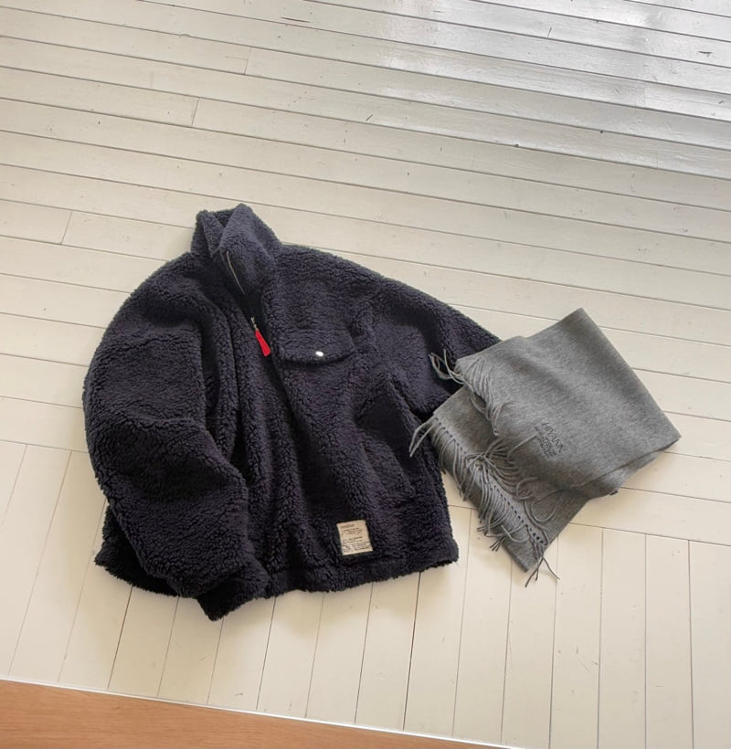Hiyann - Korean Women Fashion - #vintageinspired - Half Open Fleece Jacket - 8