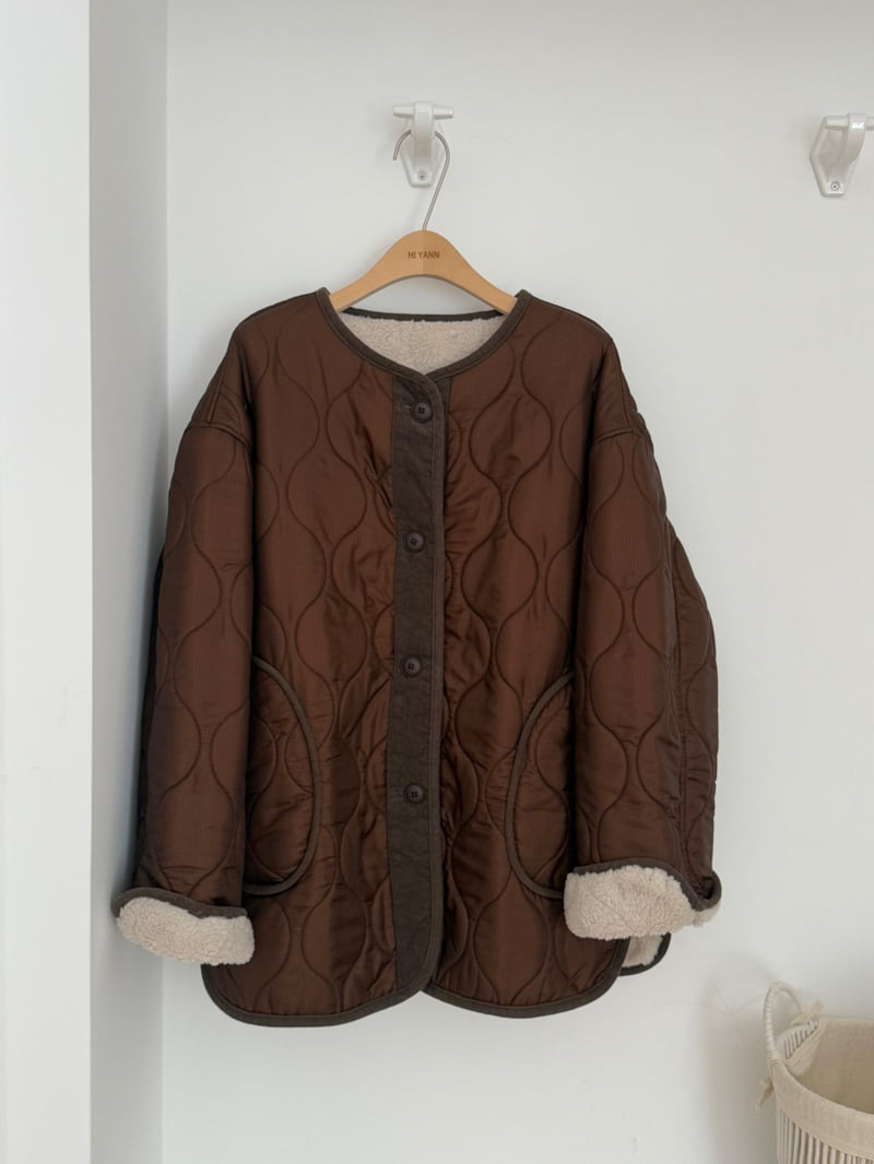 Hiyann - Korean Women Fashion - #vintagekidsstyle - Quilted Fleece Jacket - 6