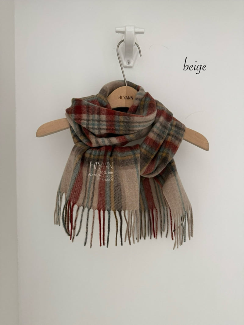 Hiyann - Korean Women Fashion - #womensfashion - N Wool Check Muffler - 2