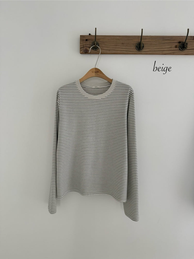 Hiyann - Korean Women Fashion - #womensfashion - Pigment Stripe Tee - 2