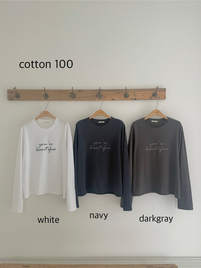 Hiyann - Korean Women Fashion - #womensfashion - Peach Script Tee