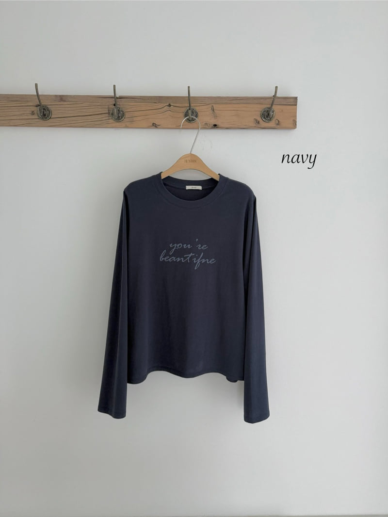 Hiyann - Korean Women Fashion - #womensfashion - Peach Script Tee - 3