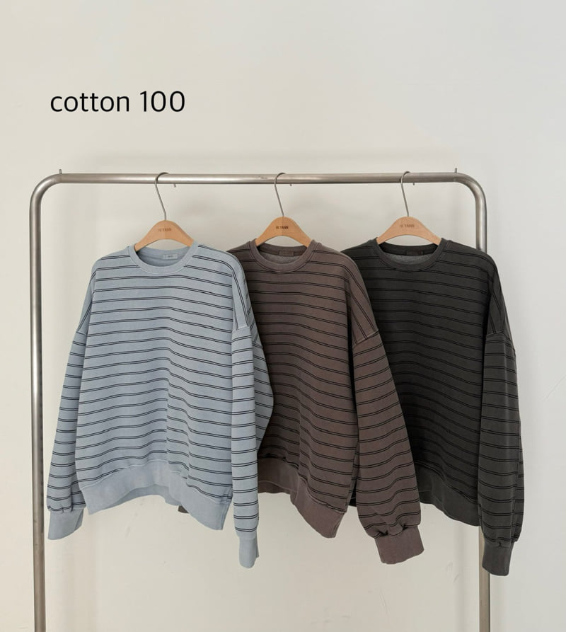 Hiyann - Korean Women Fashion - #womensfashion - Pigment Stripe Fleece Sweatshirt