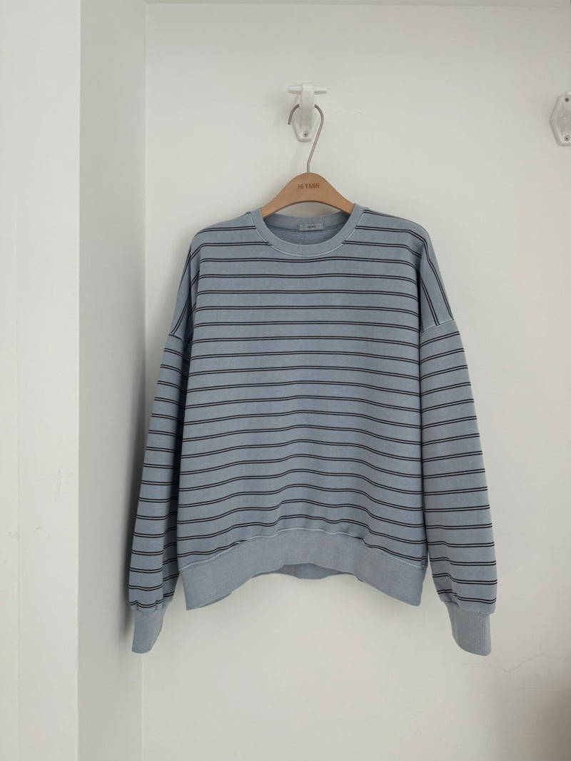 Hiyann - Korean Women Fashion - #womensfashion - Pigment Stripe Fleece Sweatshirt - 3