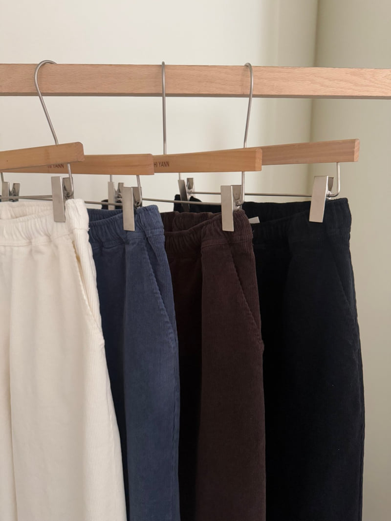 Hiyann - Korean Women Fashion - #womensfashion - Corduroy Soft Pants - 2