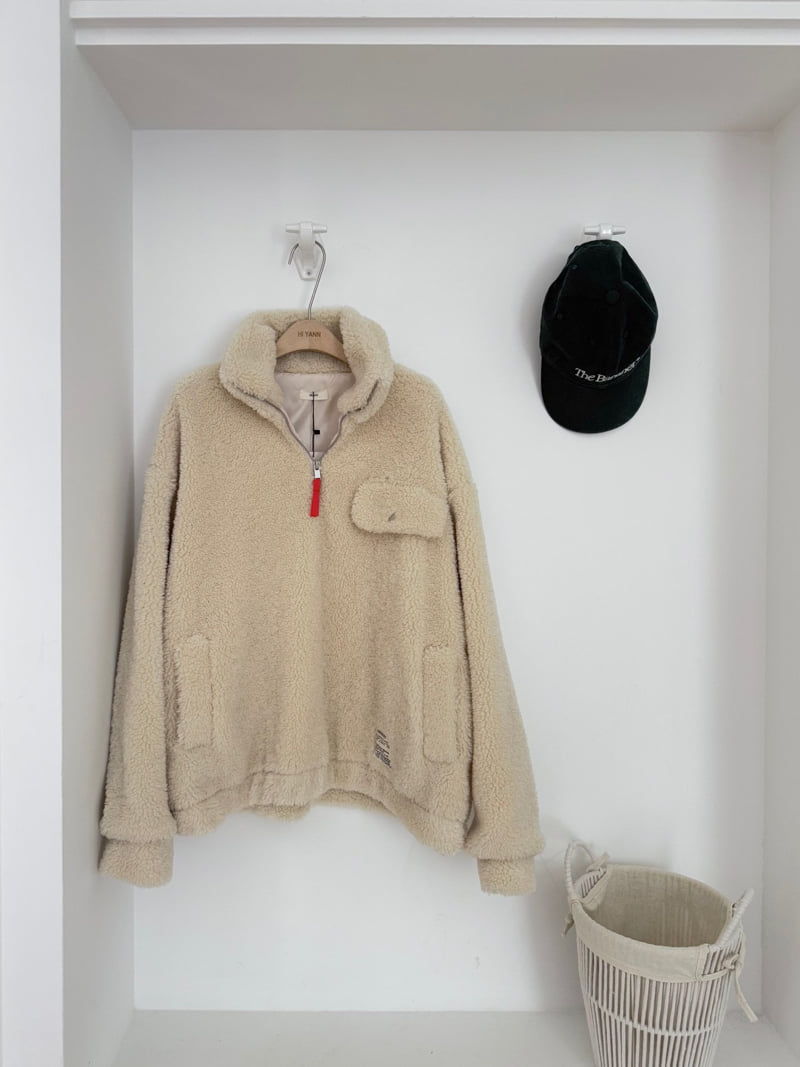 Hiyann - Korean Women Fashion - #womensfashion - Half Open Fleece Jacket - 3