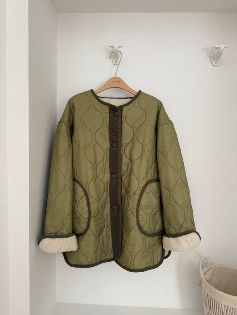Hiyann - Korean Women Fashion - #momslook - Quilted Fleece Jacket - 4