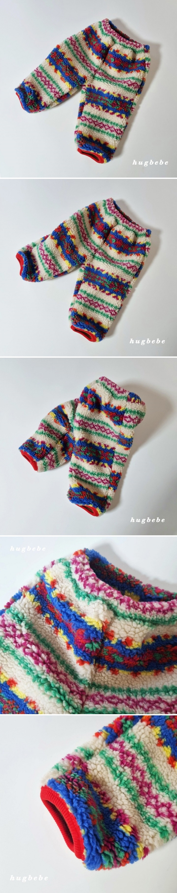 Hug Bebe - Korean Children Fashion - #childofig - Fuzzy Rainbow Pants