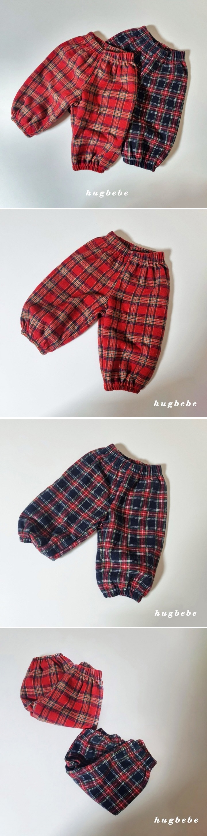 Hug Bebe - Korean Children Fashion - #littlefashionista - Tartan Check Fleece Pants