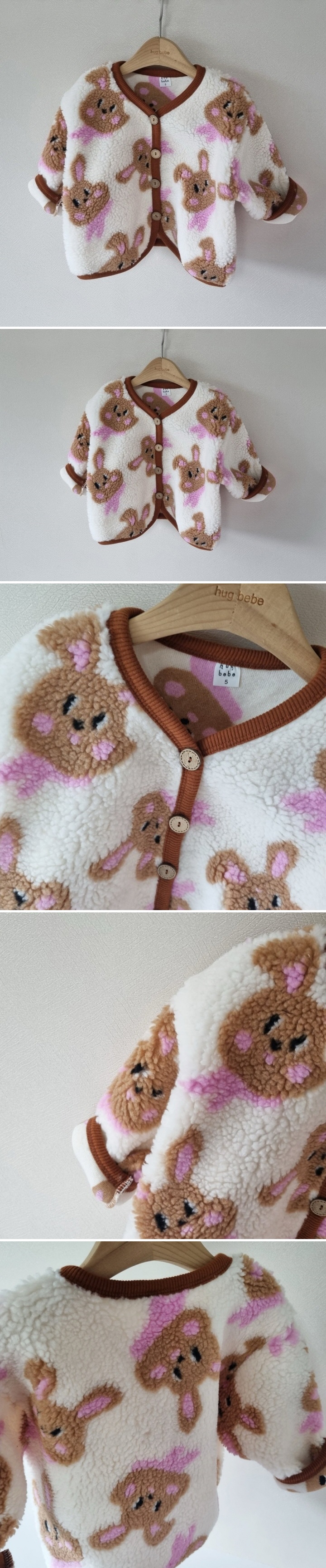 Hug Bebe - Korean Children Fashion - #prettylittlegirls - Fuzzy Bunny Jacket