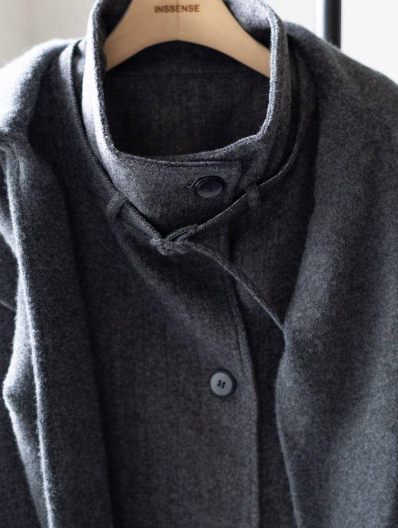 Inssense - Korean Women Fashion - #momslook - Wool Blend Raglan Maxi Belted Seasonal Coat - 10