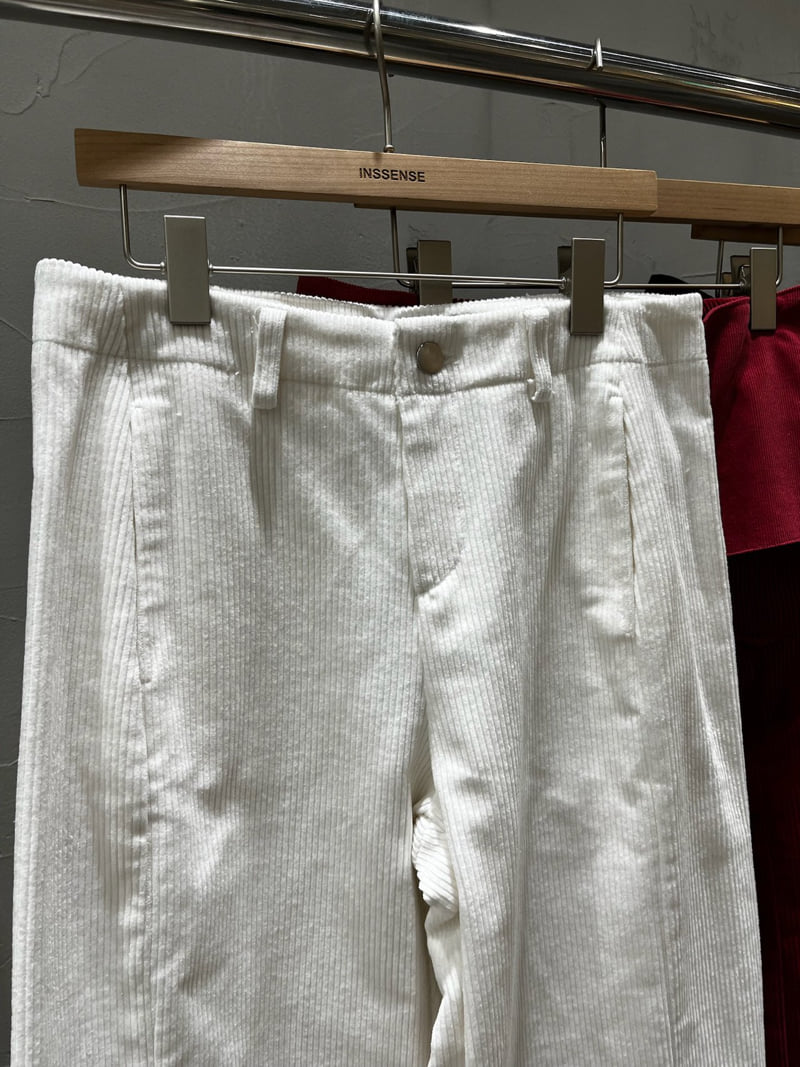 Inssense - Korean Women Fashion - #restrostyle - Corduroy Belted Layered Pocket Wide Pants - 12