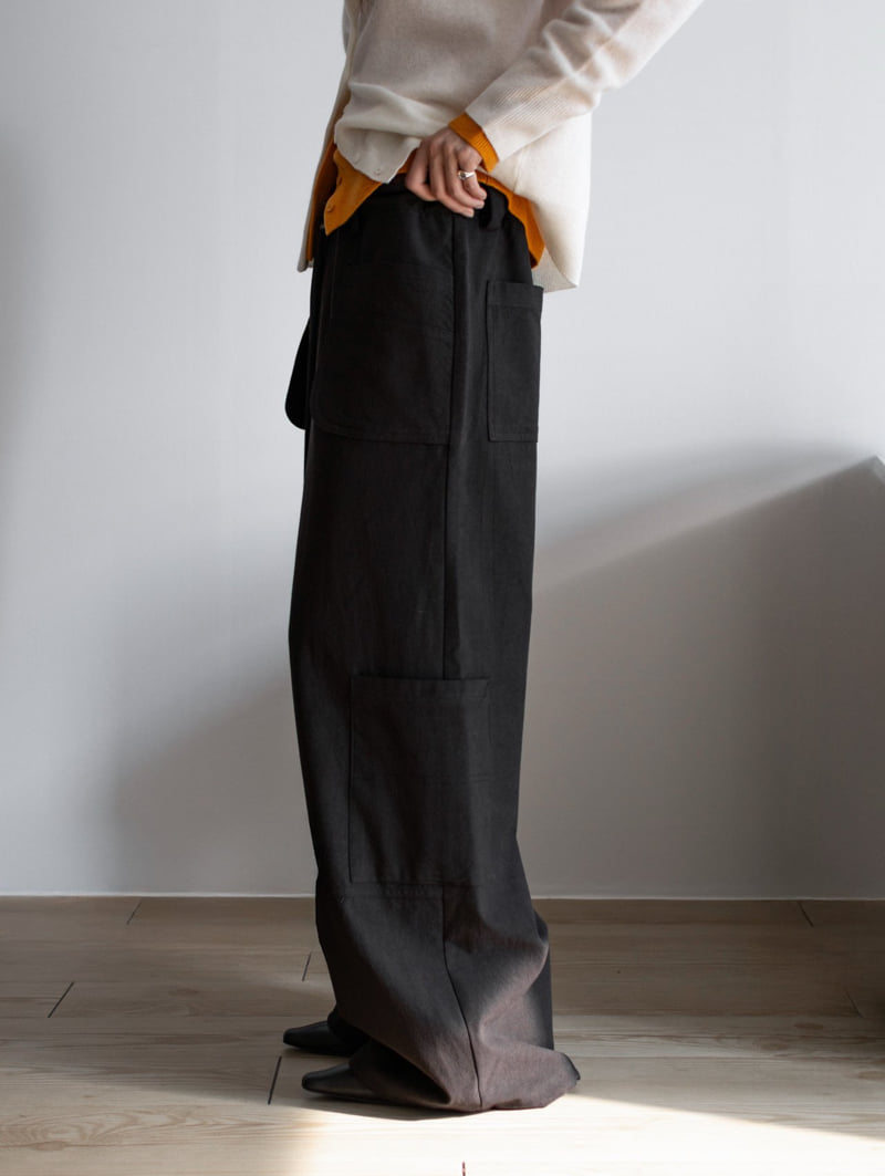 Inssense - Korean Women Fashion - #romanticstyle - Peach Washed Multi Pocket Cargo Wide Pants - 7