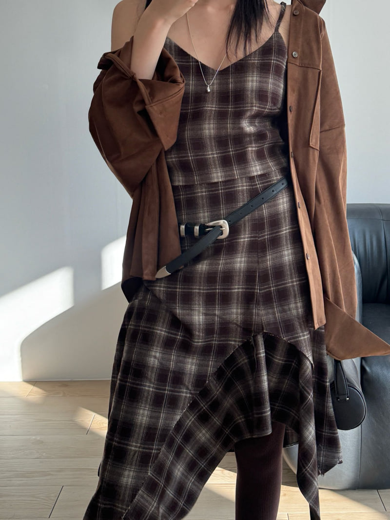 Inssense - Korean Women Fashion - #shopsmall - Oversized Suede Shirt - 7