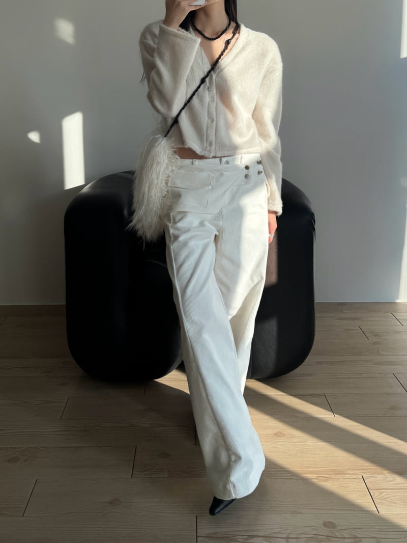 Inssense - Korean Women Fashion - #thatsdarling - Corduroy Belted Layered Pocket Wide Pants - 7