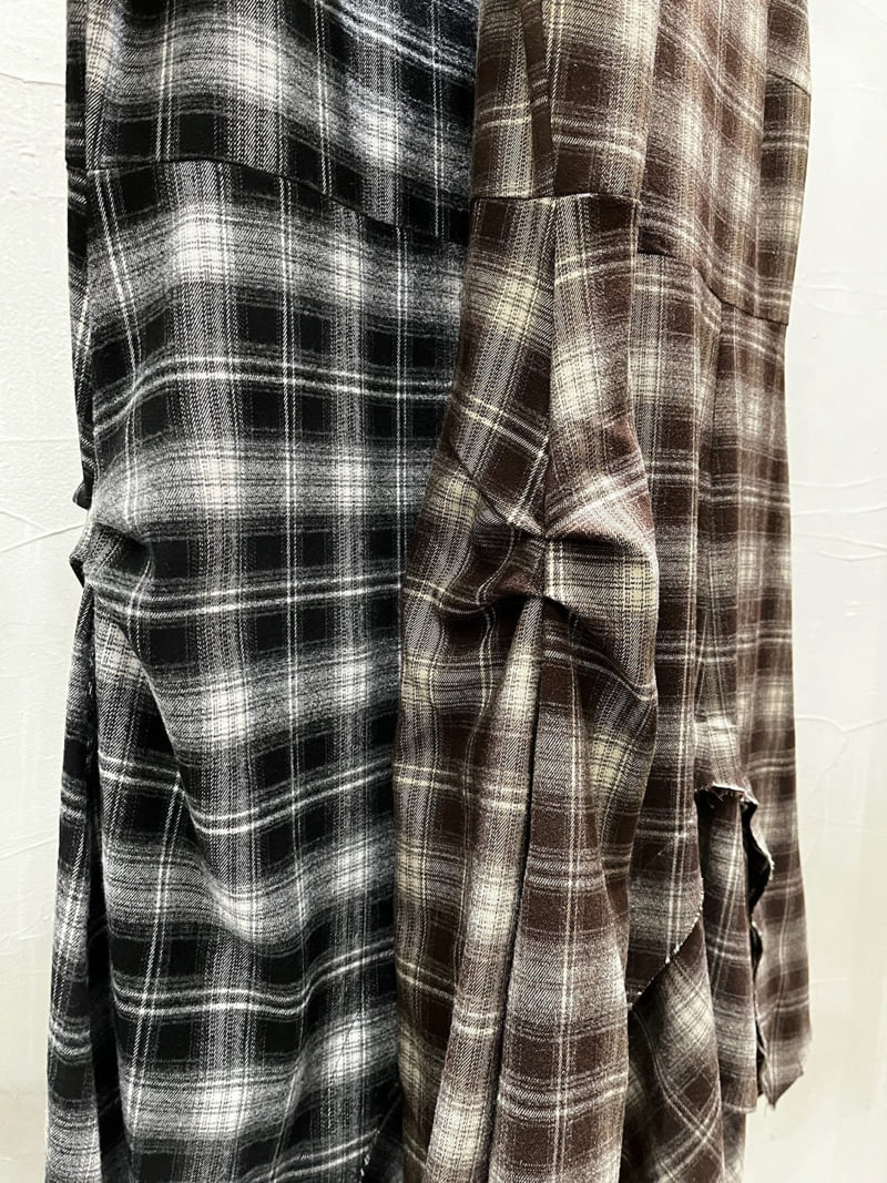Inssense - Korean Women Fashion - #thelittlethings - Vintage Washed Check Midi One-piece - 12