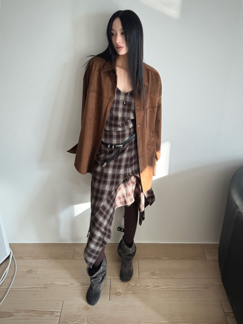 Inssense - Korean Women Fashion - #thelittlethings - Oversized Suede Shirt - 9