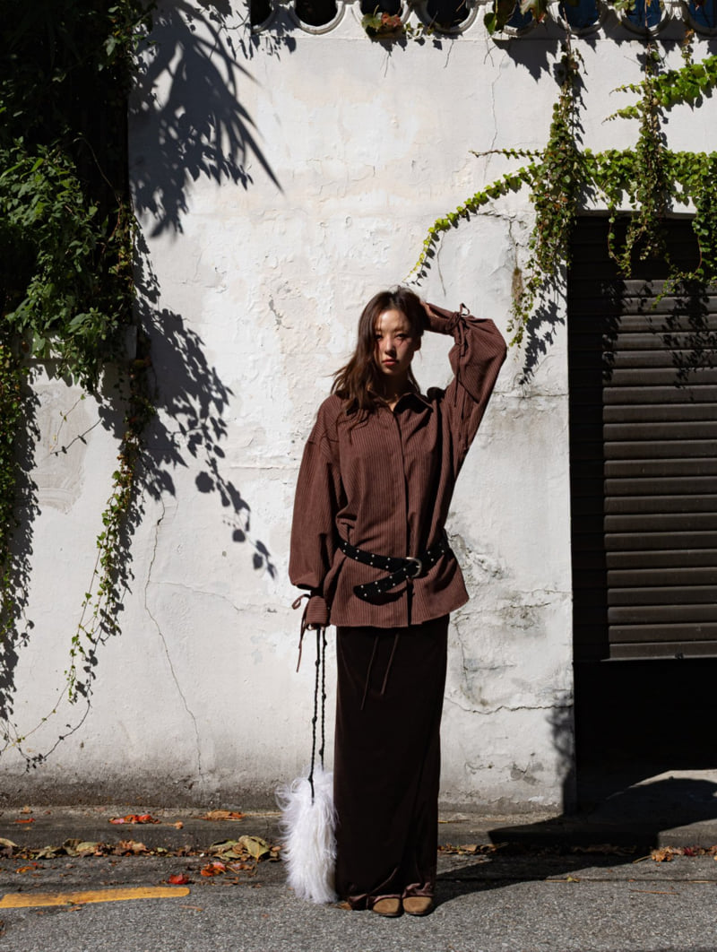Inssense - Korean Women Fashion - #womensfashion - Velvet Easy Maxi Skirt - 7