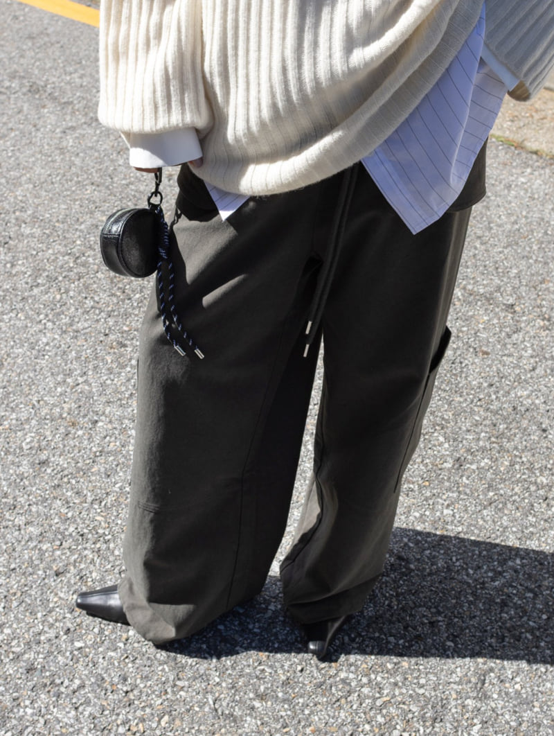 Inssense - Korean Women Fashion - #womensfashion - Peach Washed Multi Pocket Cargo Wide Pants - 6
