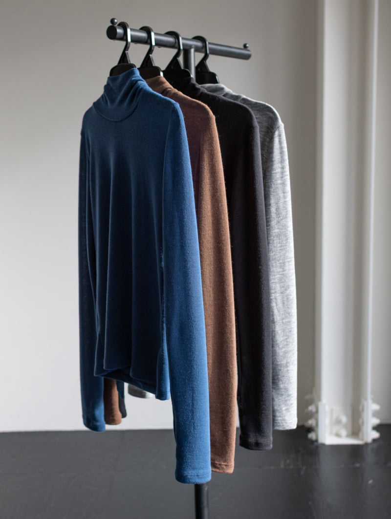 Inssense - Korean Women Fashion - #womensfashion - High Neck Tie Detail Warmer Tee - 6