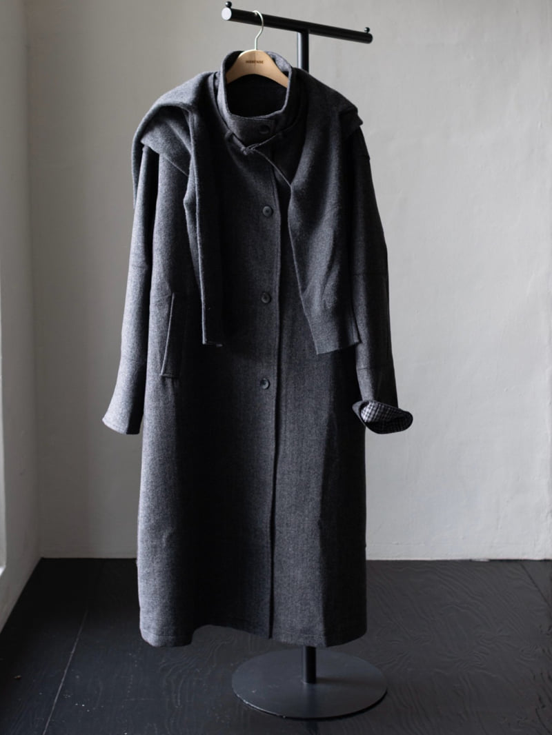 Inssense - Korean Women Fashion - #womensfashion - Wool Blend Raglan Maxi Belted Seasonal Coat - 9
