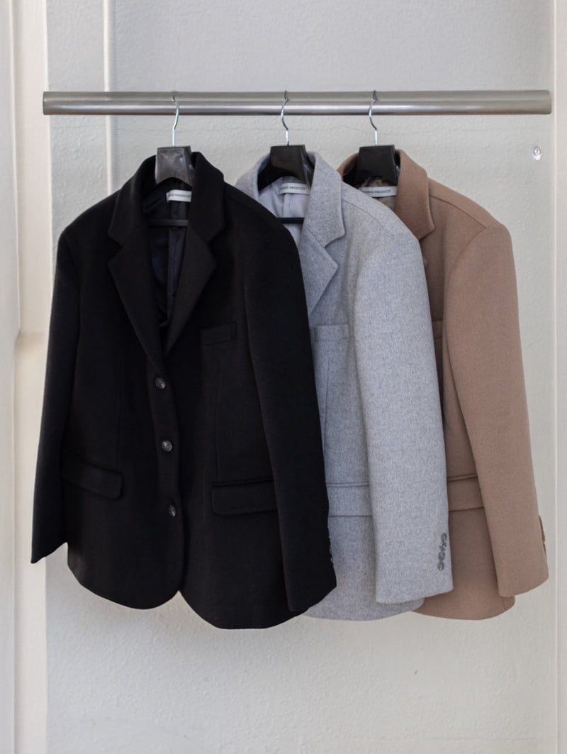 Inssense - Korean Women Fashion - #womensfashion - Curved Sleeve Wool Blend Tailored Jacket - 11
