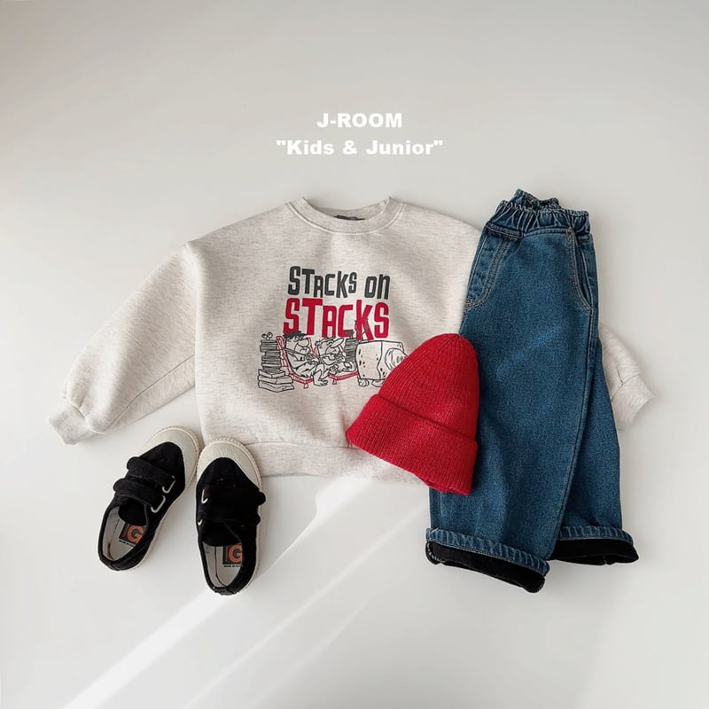 J-Room - Korean Children Fashion - #Kfashion4kids - Bonding Wide Denim Pants - 8