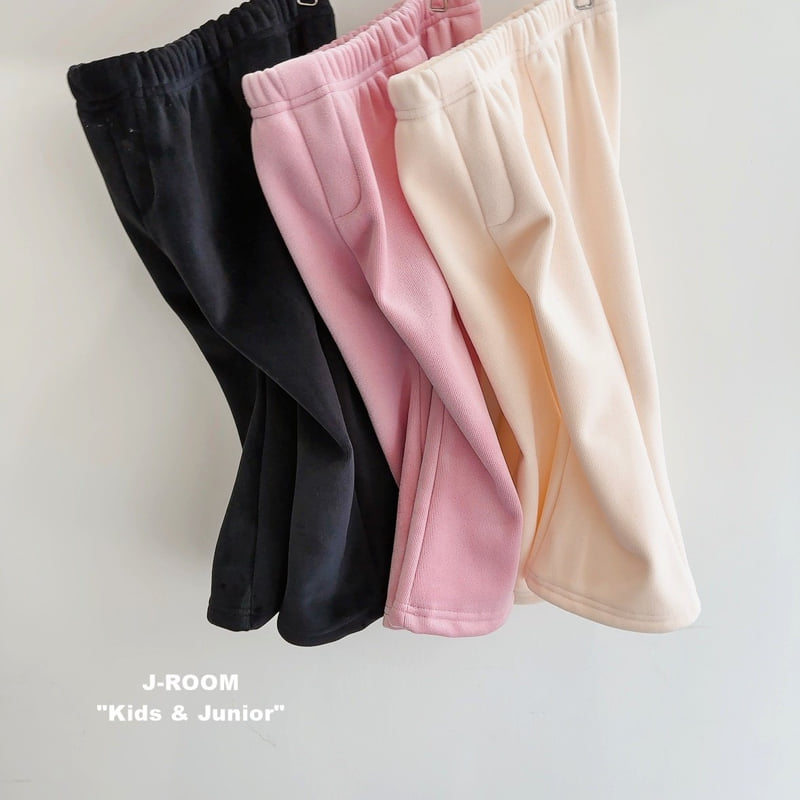 J-Room - Korean Children Fashion - #Kfashion4kids - Fine Rib Velour Bootcut Pants - 2