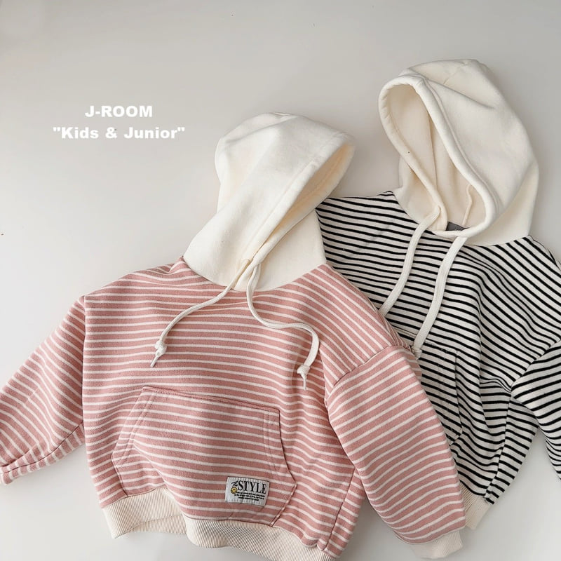 J-Room - Korean Children Fashion - #childofig - Stripe Hood Sweatshirt - 4