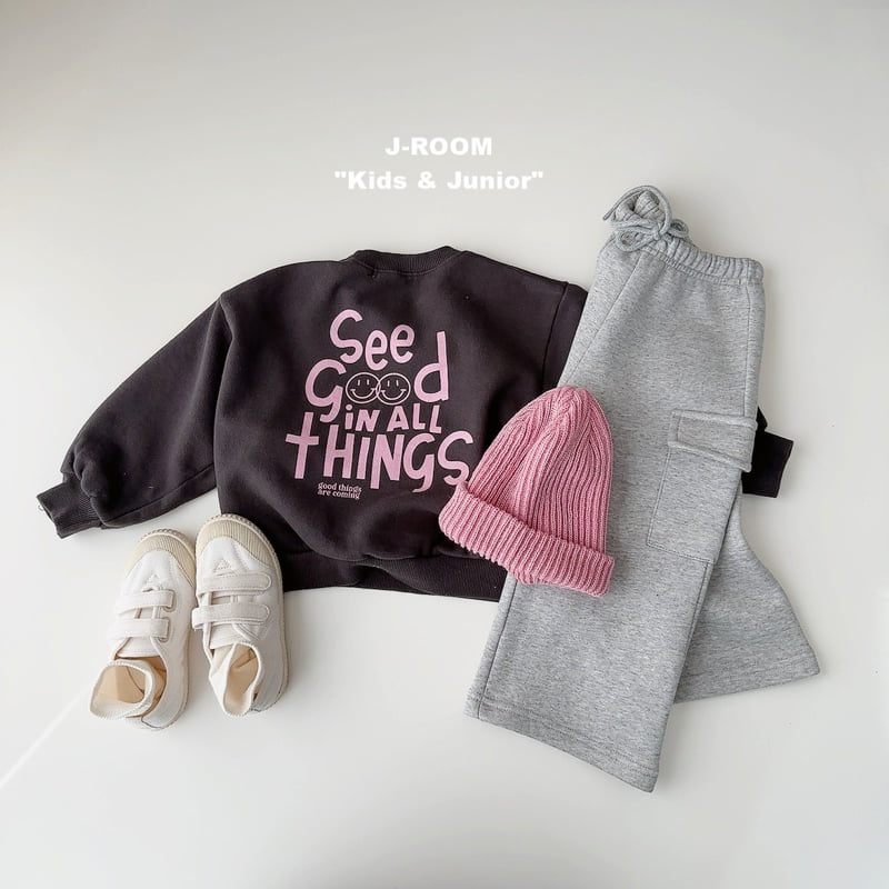 J-Room - Korean Children Fashion - #childofig - Fleece Cargo Wide Pants - 9