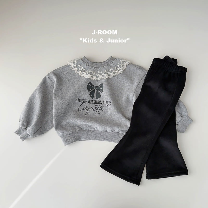 J-Room - Korean Children Fashion - #childofig - Fine Rib Velour Bootcut Pants - 7