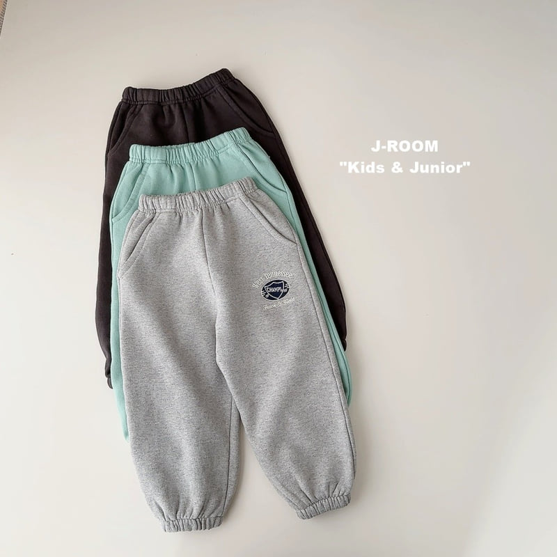 J-Room - Korean Children Fashion - #prettylittlegirls - Champ Embroidery Jogger Pants - 4