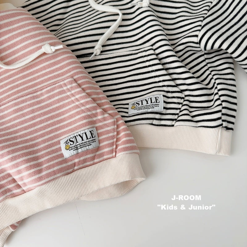 J-Room - Korean Children Fashion - #childrensboutique - Stripe Hood Sweatshirt - 5