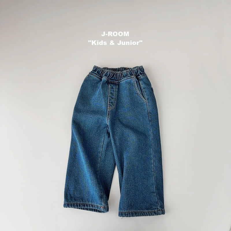 J-Room - Korean Children Fashion - #childrensboutique - Bonding Wide Denim Pants