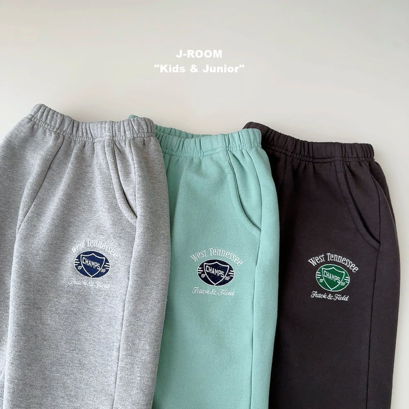 J-Room - Korean Children Fashion - #childrensboutique - Champ Embroidery Jogger Pants - 6