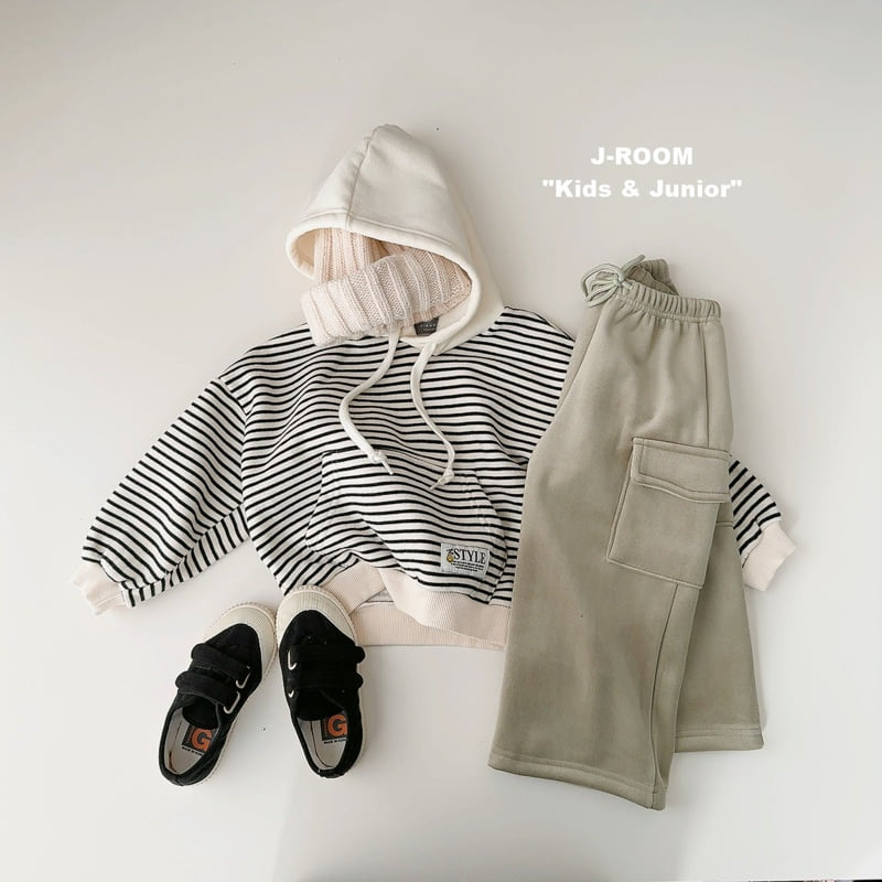 J-Room - Korean Children Fashion - #fashionkids - Stripe Hood Sweatshirt - 9