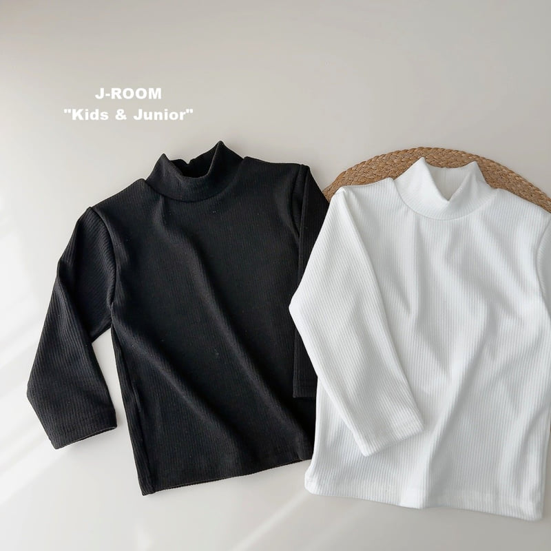 J-Room - Korean Children Fashion - #kidsstore - Basic Ribbed Turtleneck Tee - 2