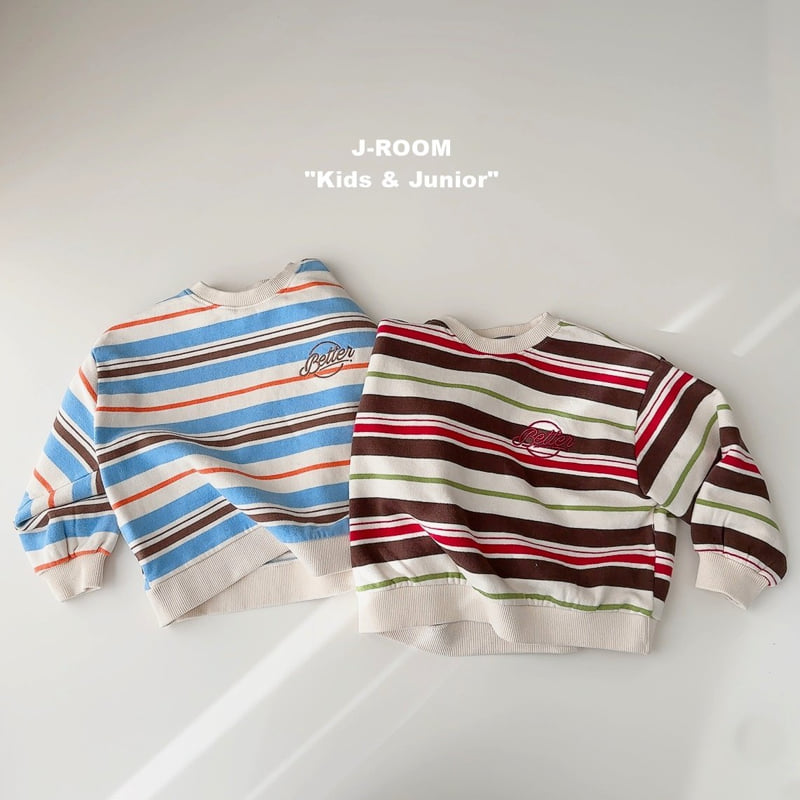 J-Room - Korean Children Fashion - #littlefashionista - Barrel Stripe Sweatshirt