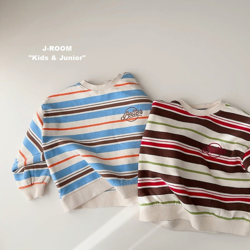 J-Room - Korean Children Fashion - #magicofchildhood - Barrel Stripe Sweatshirt - 2