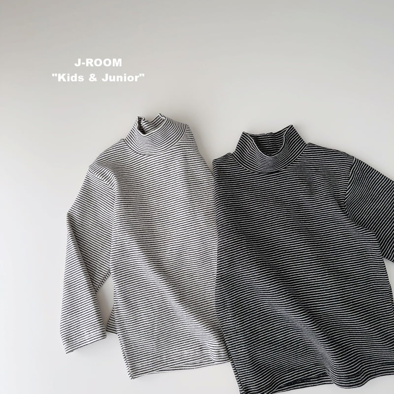 J-Room - Korean Children Fashion - #magicofchildhood - Basic Stripe Turtleneck Tee - 5