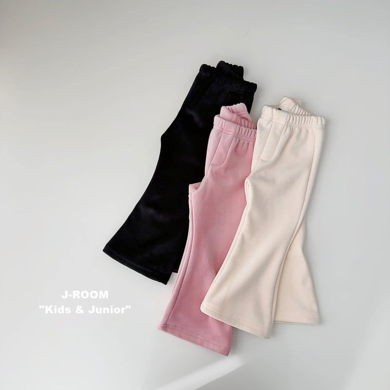 J-Room - Korean Children Fashion - #littlefashionista - Fine Rib Velour Bootcut Pants - 4