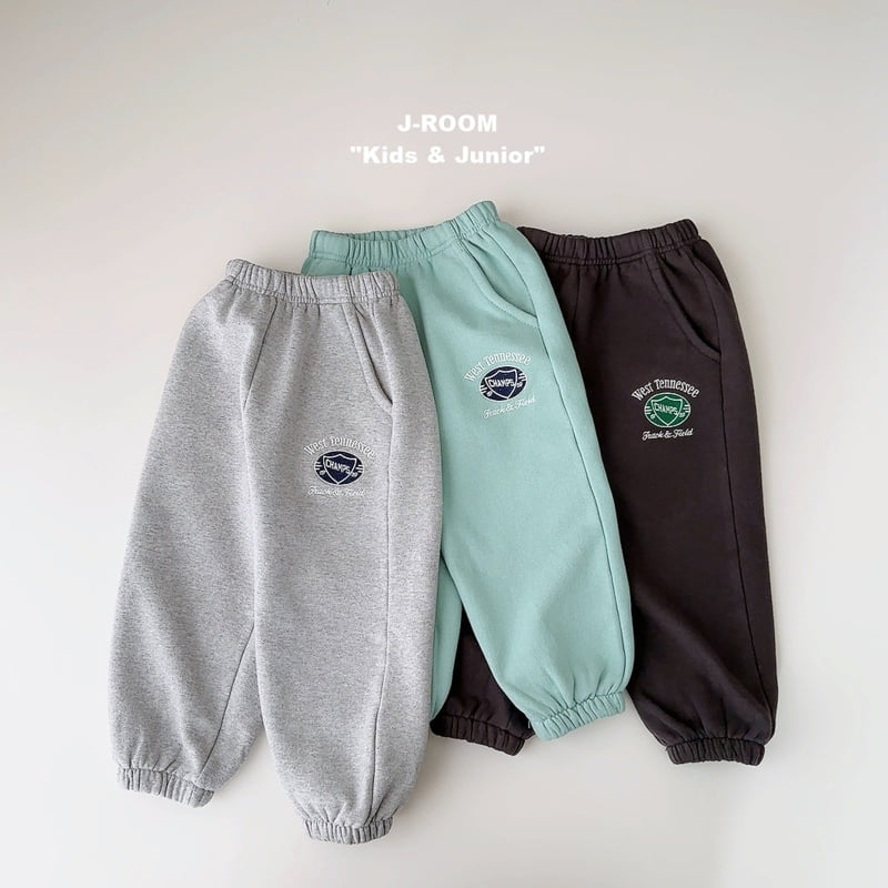 J-Room - Korean Children Fashion - #magicofchildhood - Champ Embroidery Jogger Pants
