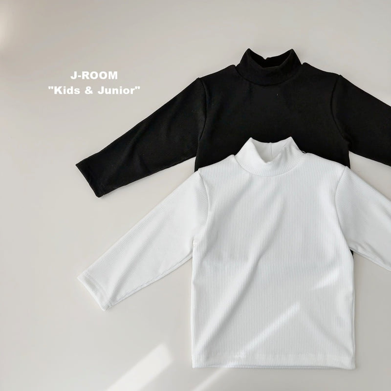 J-Room - Korean Children Fashion - #prettylittlegirls - Basic Ribbed Turtleneck Tee - 8