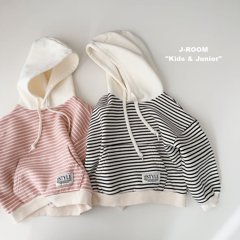 J-Room - Korean Children Fashion - #todddlerfashion - Stripe Hood Sweatshirt - 2