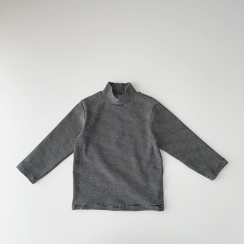 J-Room - Korean Children Fashion - #toddlerclothing - Basic Stripe Turtleneck Tee - 9