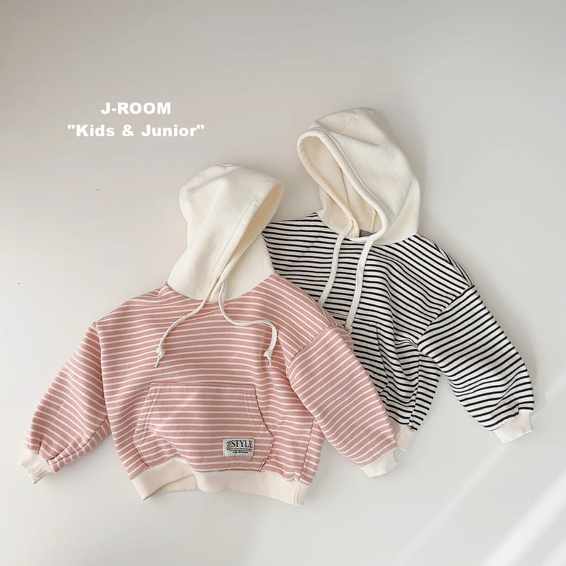 J-Room - Korean Children Fashion - #toddlerclothing - Stripe Hood Sweatshirt - 3