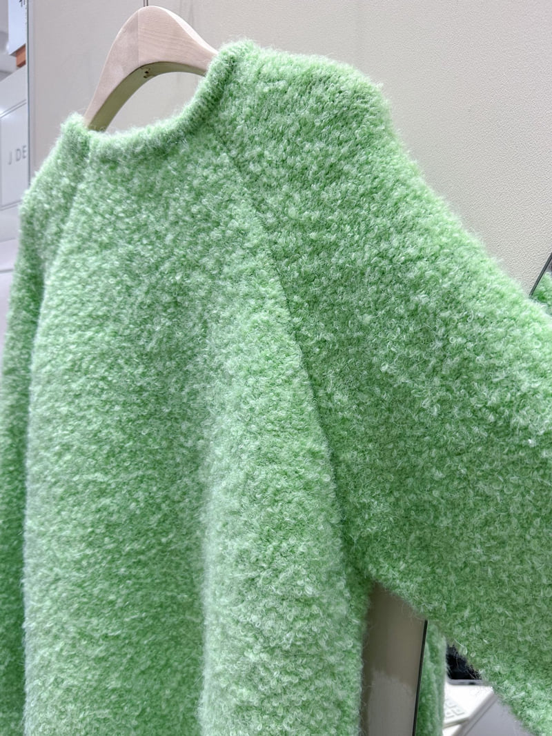 J dew - Korean Women Fashion - #momslook - Pom Pom Bouclé Knit - 9