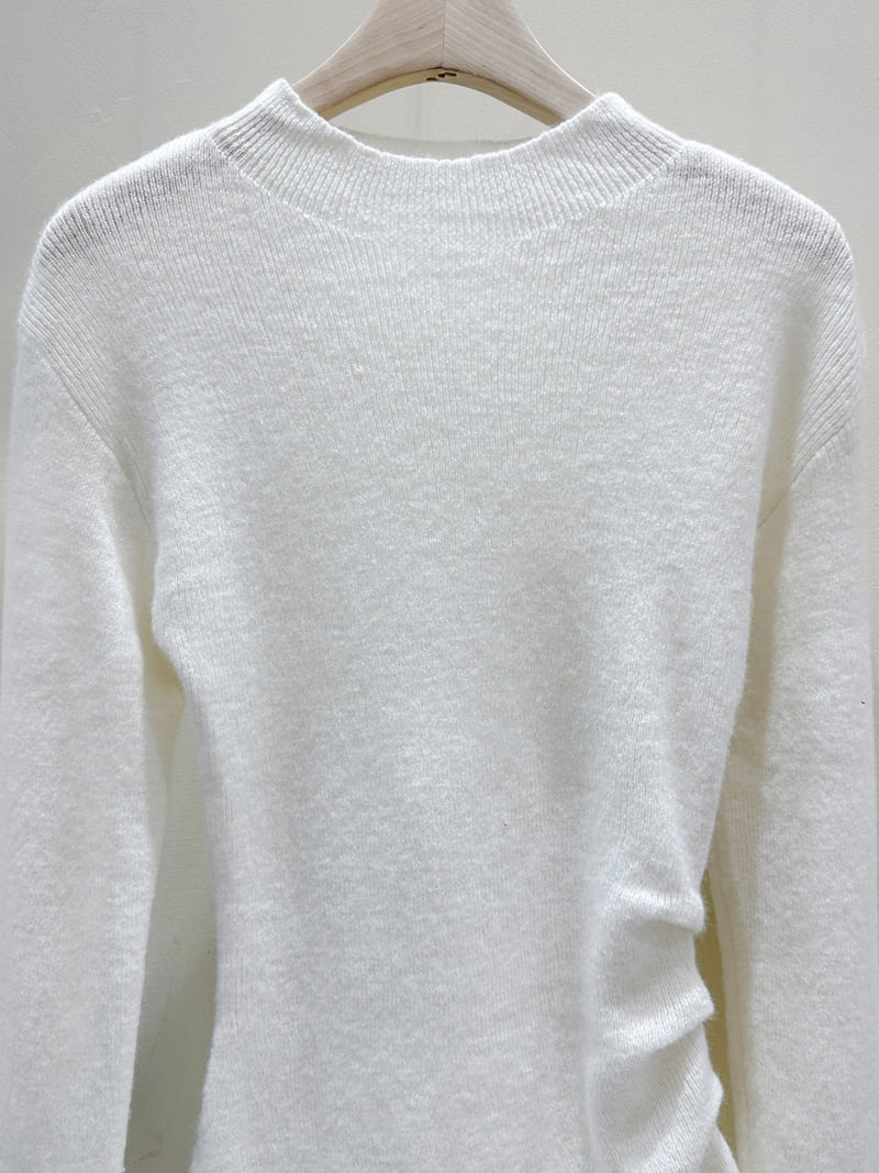 J dew - Korean Women Fashion - #momslook - Side Shirring Ribbed Knit - 6