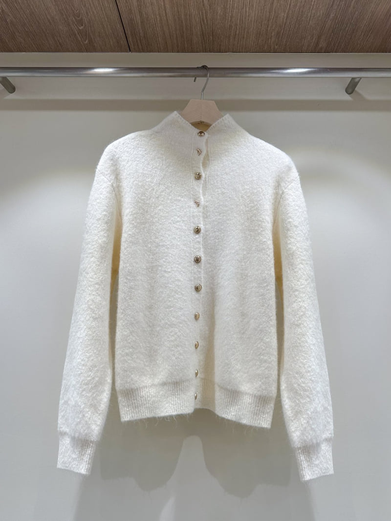 J dew - Korean Women Fashion - #momslook - Angora High Neck Cardigan - 2